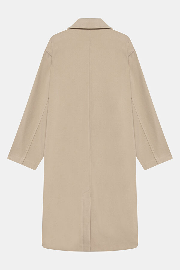 Bej Baskılı Palto 2