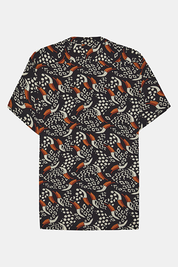 Colorful Patterned Resort Collar Men's Shirt 2