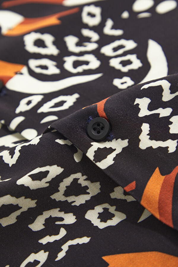 Colorful Patterned Resort Collar Men's Shirt 4