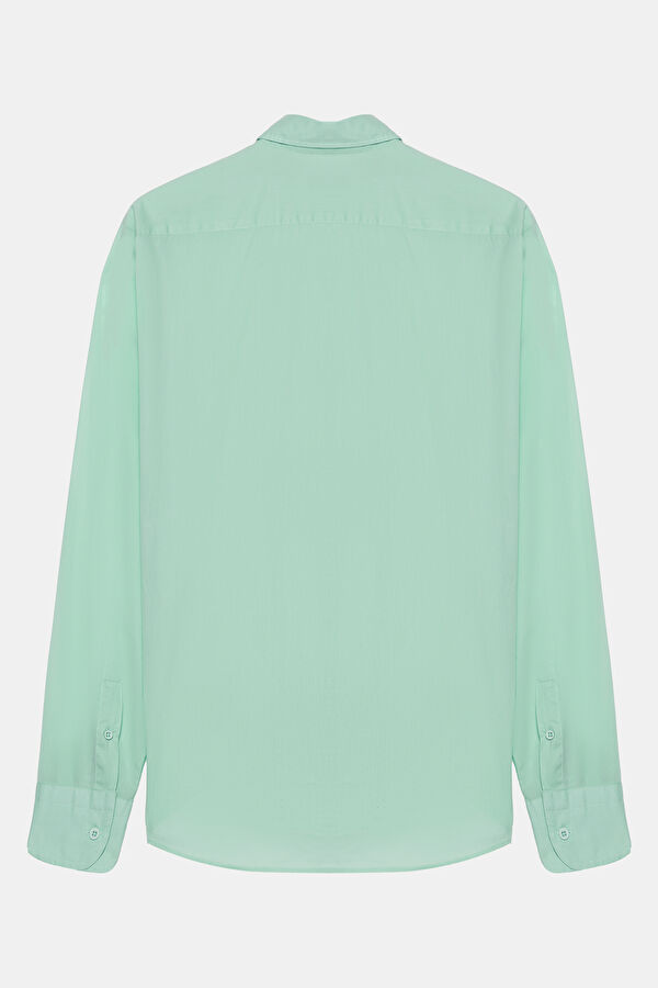 Relaxed Fit Mint Button-Down Collar Men's Shirt 2