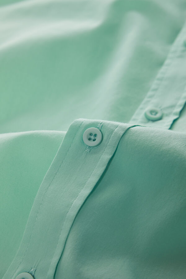 Relaxed Fit Mint Button-Down Collar Men's Shirt 5