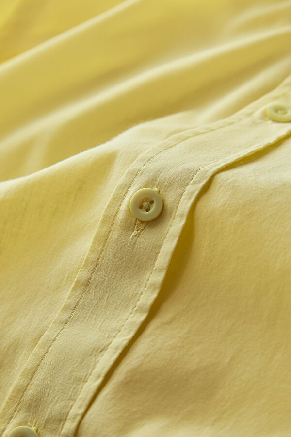 Relaxed Fit Yellow Button-Down Collar Men's Shirt 7