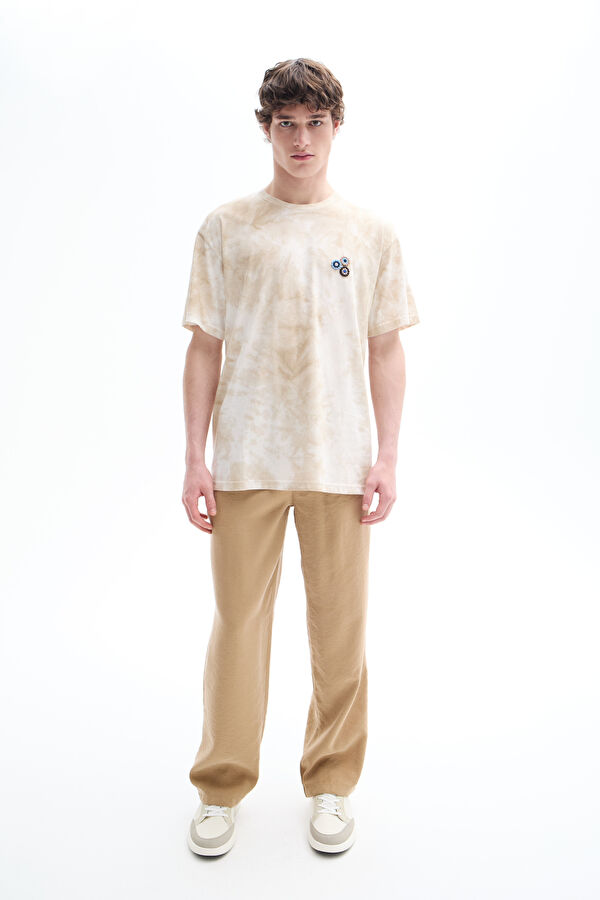 Colorful Crew Neck Batik Men's T-Shirt 3
