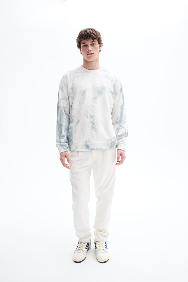 Çok Renkli Bisiklet Yaka Sweatshirt 3