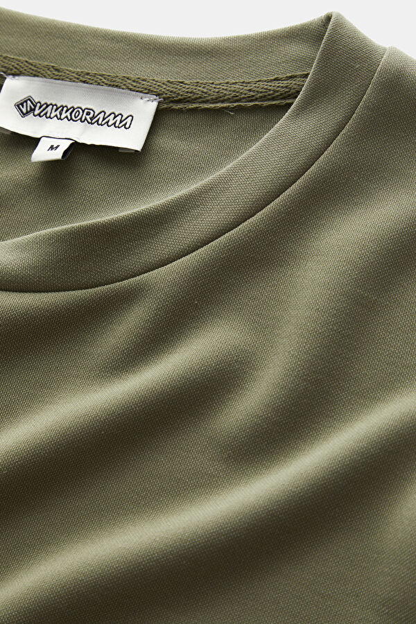 Yeşil Bisiklet Yaka T-Shirt 6