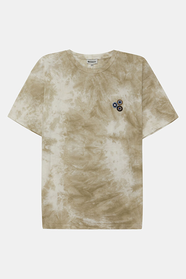 Colorful Crew Neck Batik Men's T-Shirt 4
