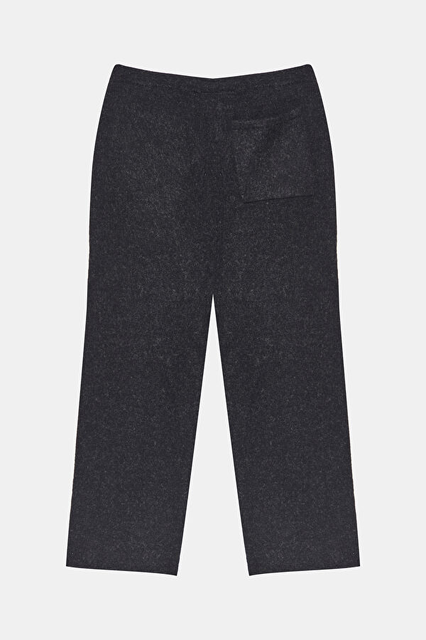 Anthracite Straight-Leg Wool Children's Sports Trousers 2