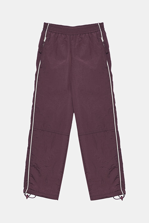 Burgundy Wide-Leg Children's Sports Trousers