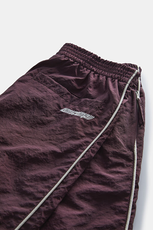 Burgundy Wide-Leg Children's Sports Trousers 3