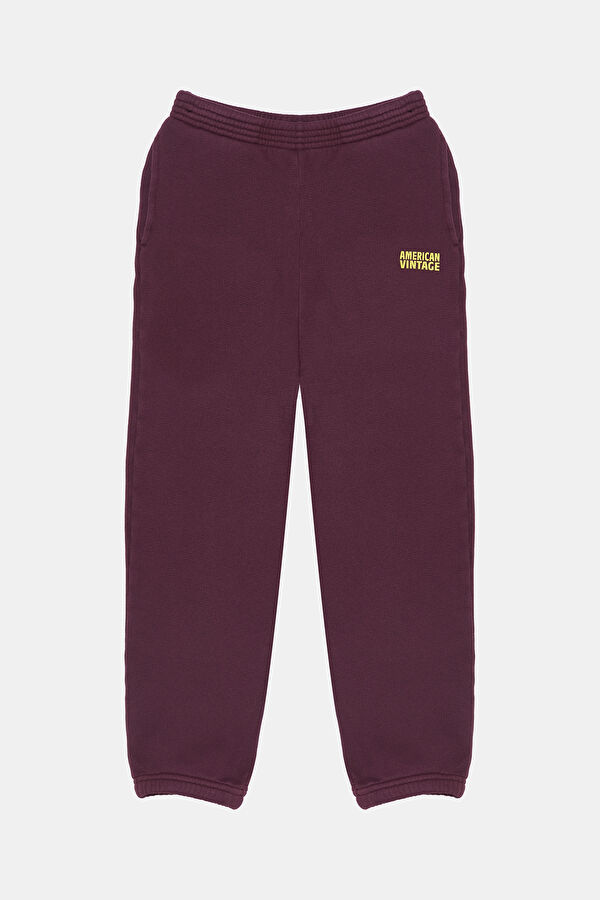 Bordo Boru Paça Spor Pantolon 3