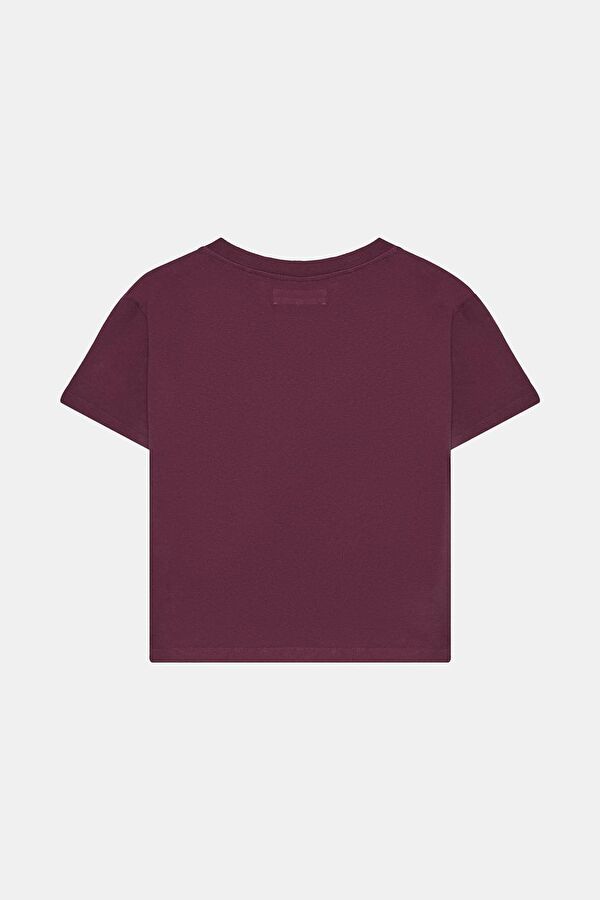 Burgundy Crew Neck Children's T-Shirt 3