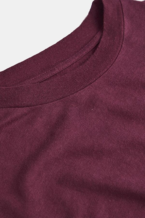 Burgundy Crew Neck Children's T-Shirt 4