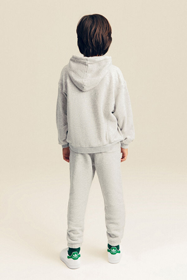 Gray Melange Slim-Fit Children's Sports Trousers 2