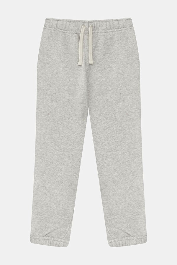 Gray Melange Slim-Fit Children's Sports Trousers 3