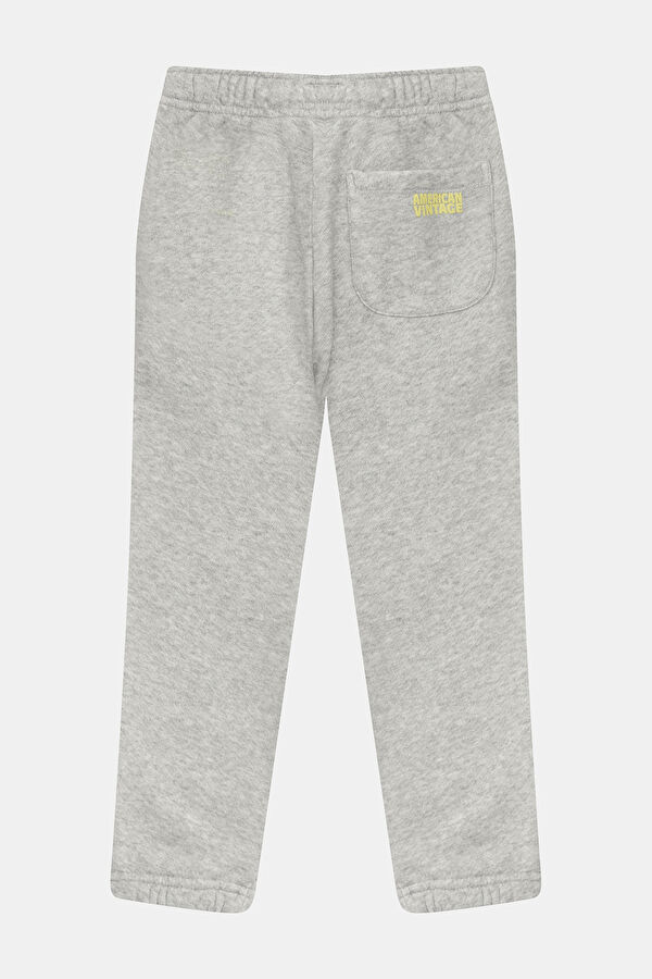 Gray Melange Slim-Fit Children's Sports Trousers 4