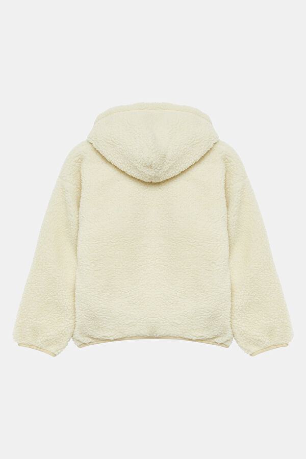 Ecru Hoodie Sweatshirt 2