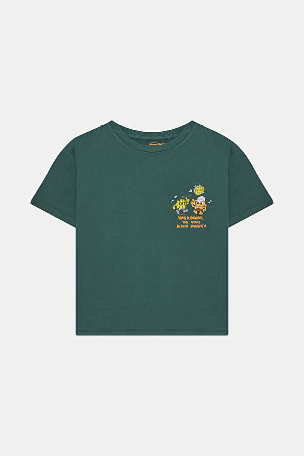 Yeşil Bisiklet Yaka T-Shirt 4