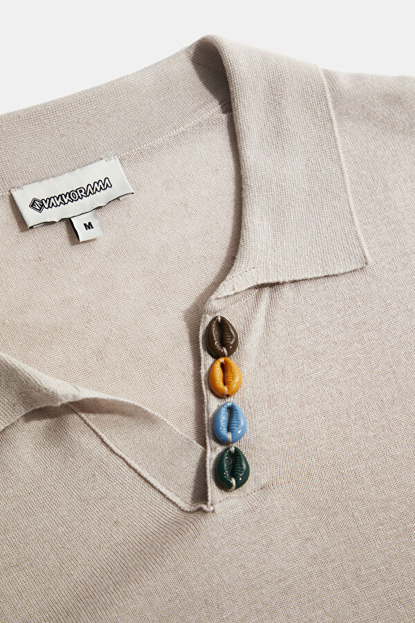 Mink Polo Collar Linen Viscose Men's T-Shirt 3