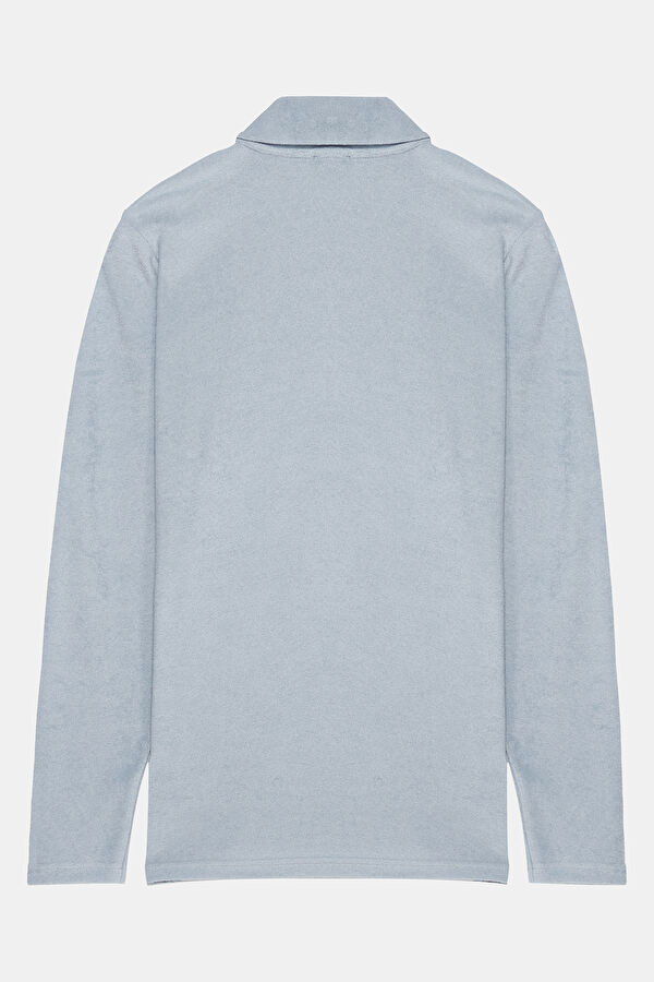 Relax Kalıp Mavi Polo Yaka T-Shirt 5