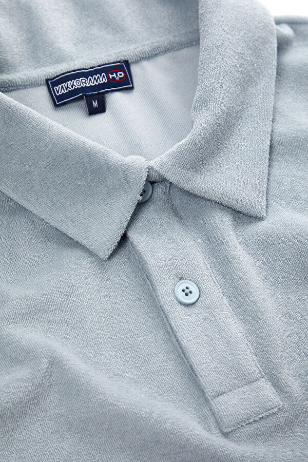 Relax Kalıp Mavi Polo Yaka T-Shirt 6