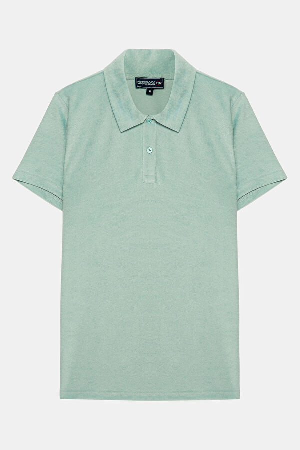 Relax Kalıp Yeşil Polo Yaka Erkek T-Shirt 4