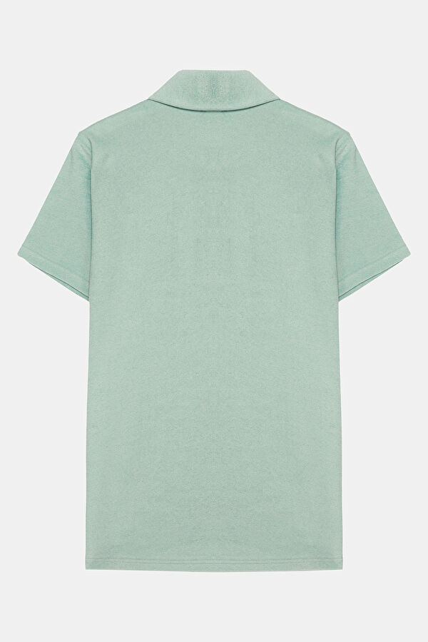 Relax Kalıp Yeşil Polo Yaka Erkek T-Shirt 5