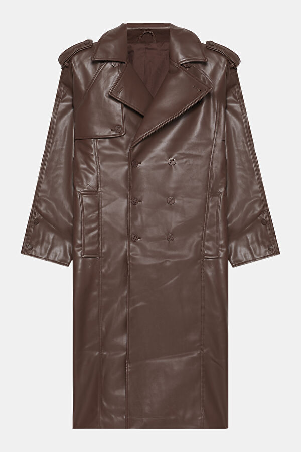 Coffee-colored Women's Trench Coat