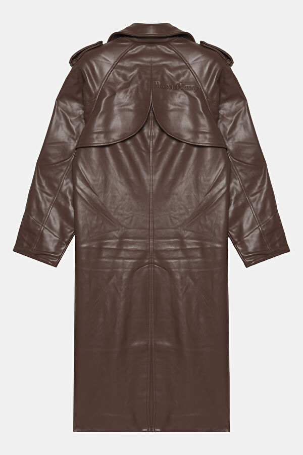 Coffee-colored Women's Trench Coat 2