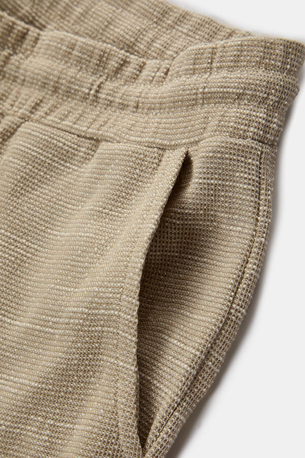 Beige Straight Leg Men's Trousers 7