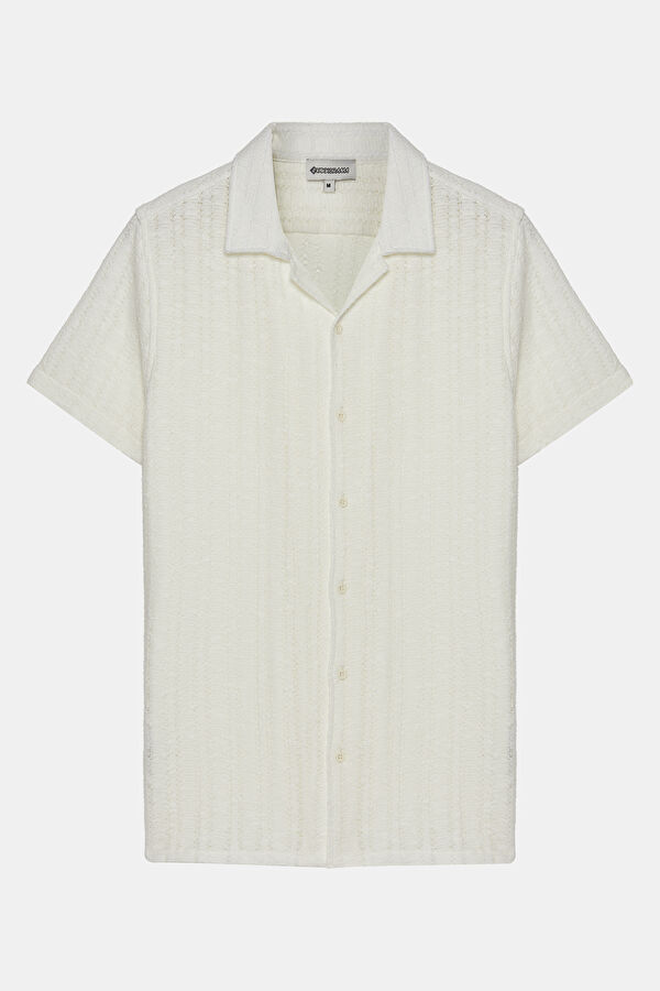 Ecru Textured Shirt 4