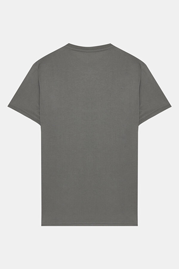 Antrasit Bisiklet Yaka T-Shirt 2