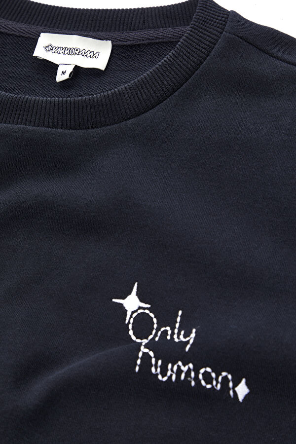 Lacivert Bisiklet Yaka Sweatshirt 3