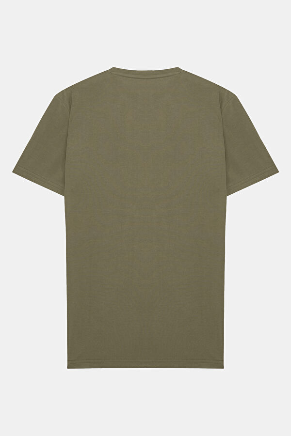 Haki Bisiklet Yaka T-Shirt 2
