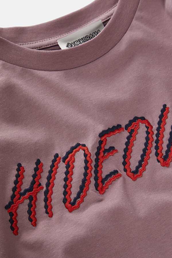 Mink Resort Collar Embroidered Men's T-Shirt 3
