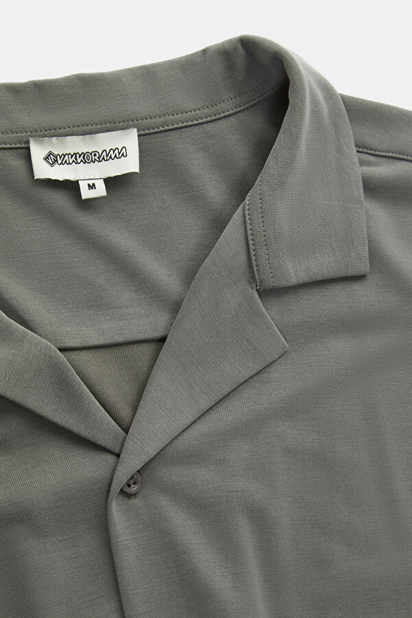 Anthracite Resort Collar Shirt 3