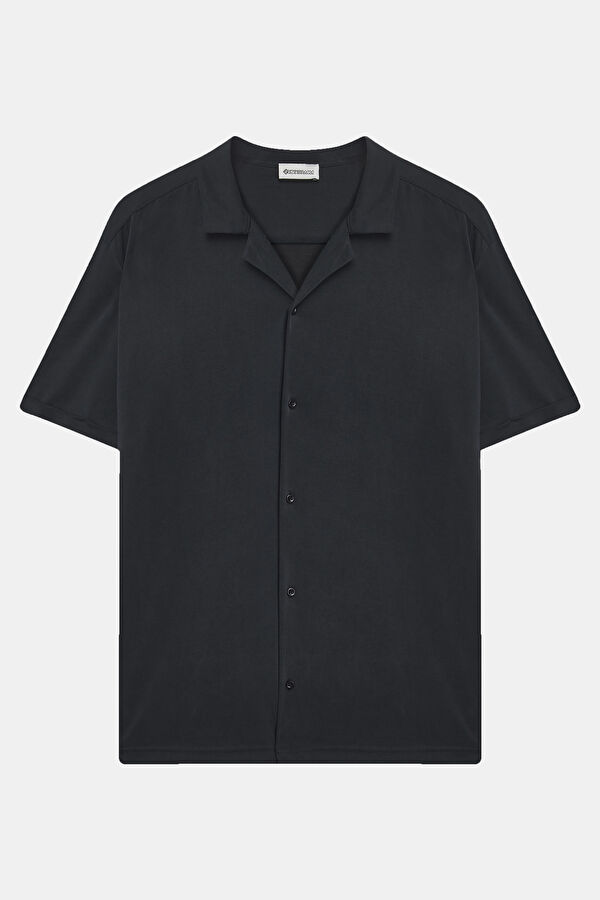 Black Resort Collar Shirt 4