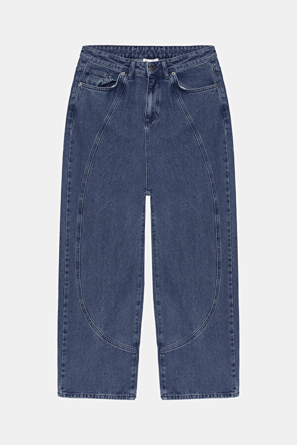 Blue Straight Leg Denim Men's Trousers 4