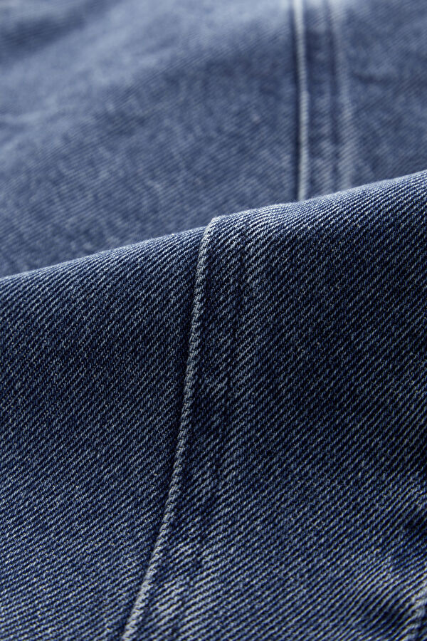 Blue Straight Leg Denim Men's Trousers 8