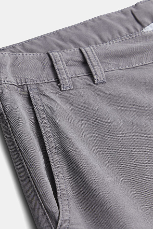 Grey Straight Leg Lyocell Men's Trousers 5