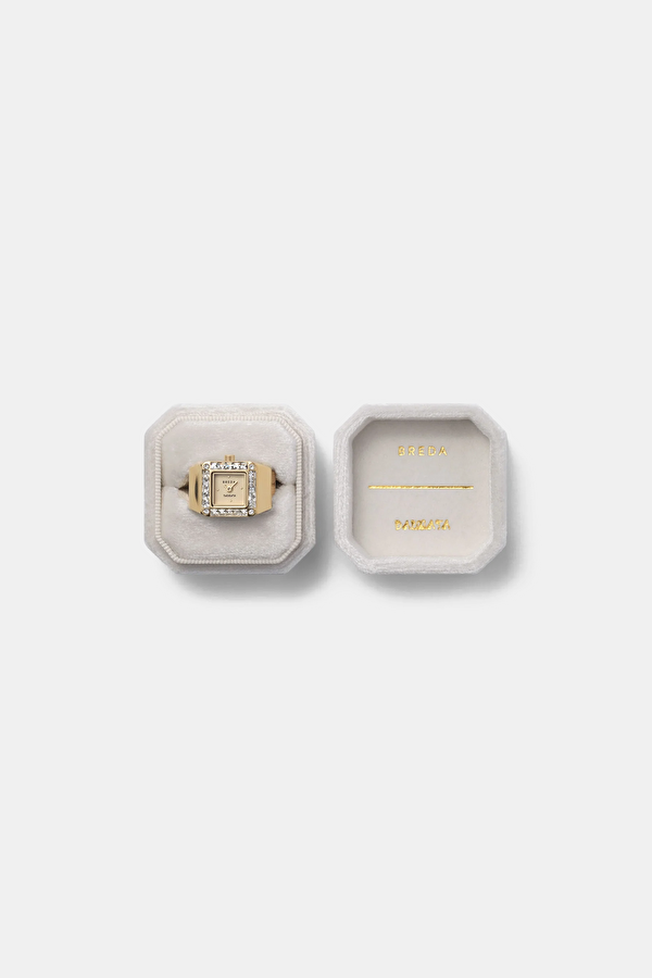Dalmata 1748B Gold Ring Altın Yüzük Saat 4