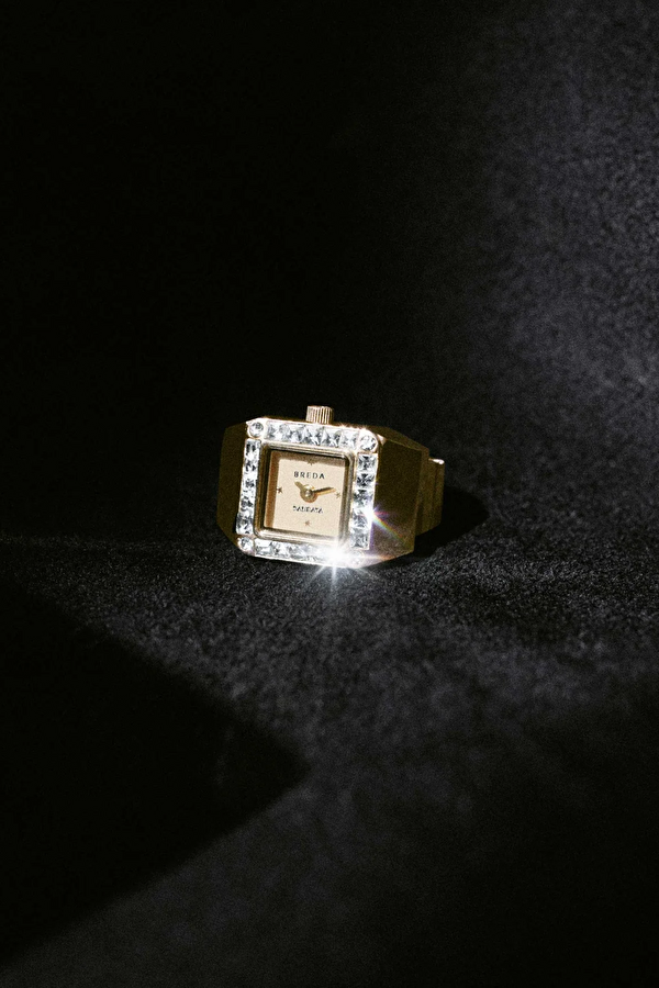 Dalmata 1748B Gold Ring Altın Yüzük Saat 5