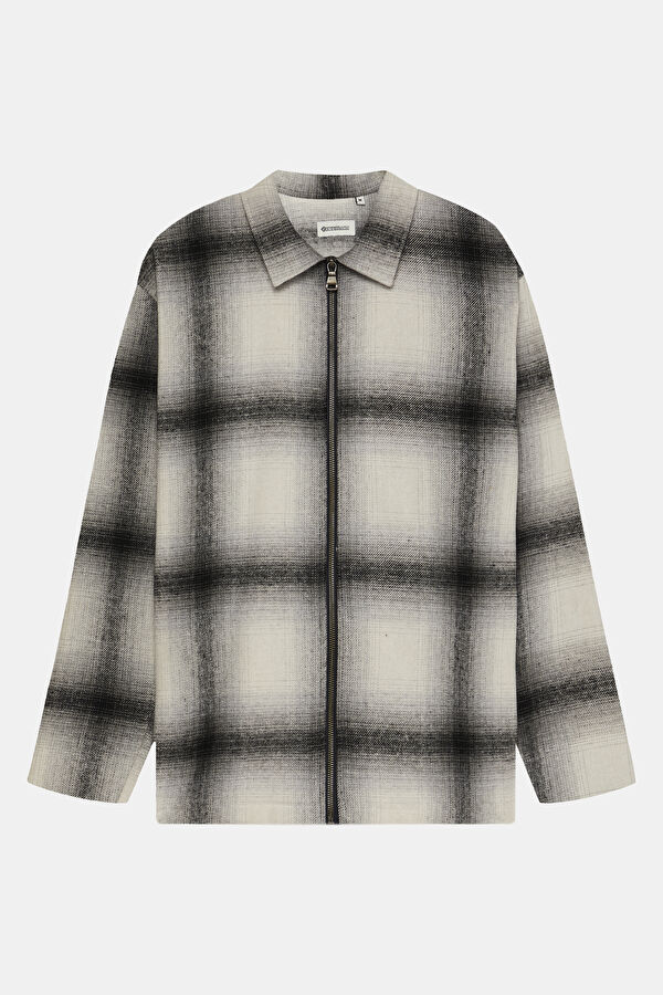 Relax Fit Black Plaid Regular Men's Shirt