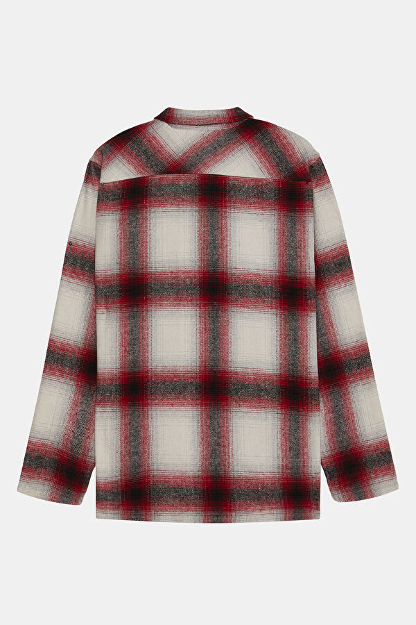 Relax Fit Red Plaid Regular Men's Shirt 2