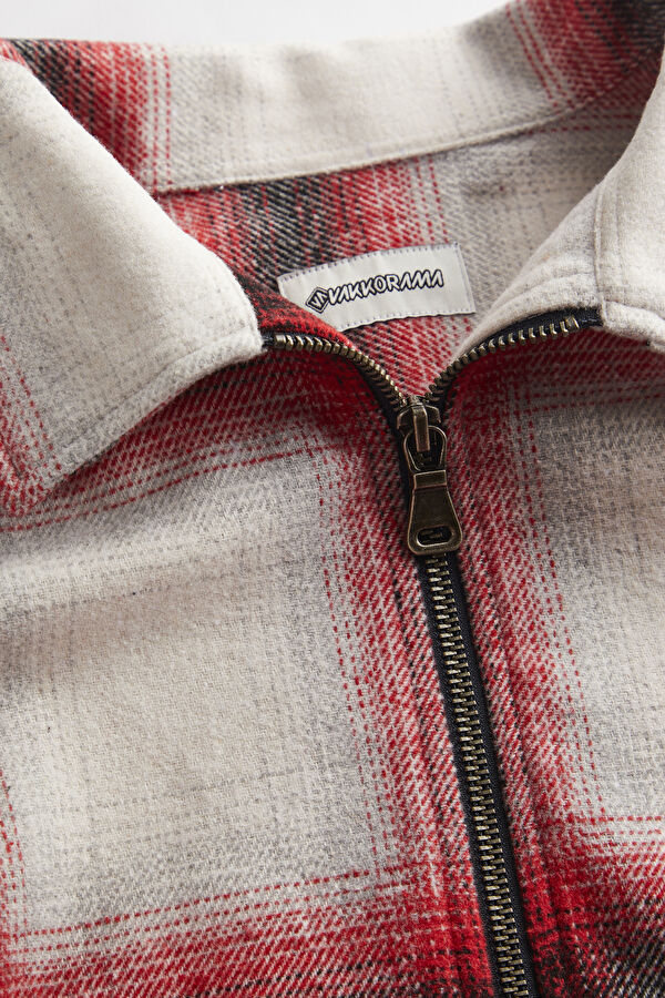 Relax Fit Red Plaid Regular Men's Shirt 3
