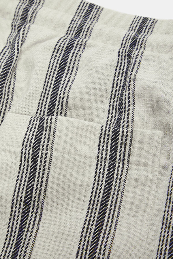 Men's Shorts with Natural Striped Pattern 5