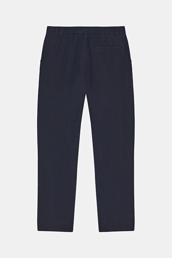Navy Blue Straight Leg Women's Trousers 2