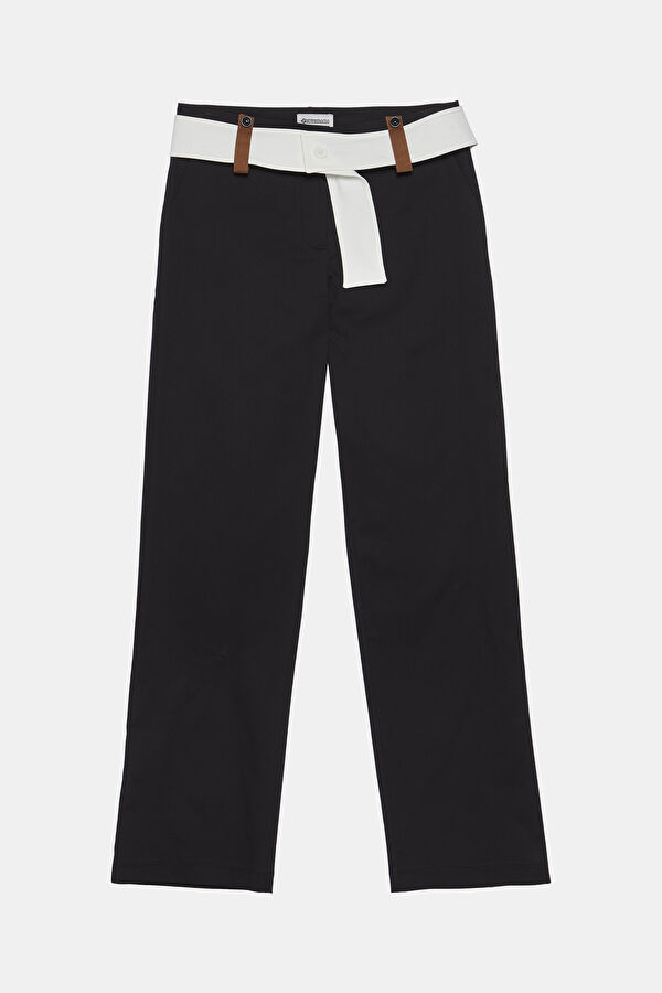 Black Straight Cut Trousers