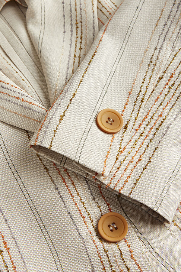 Beige Buttoned Women's Jacket 4