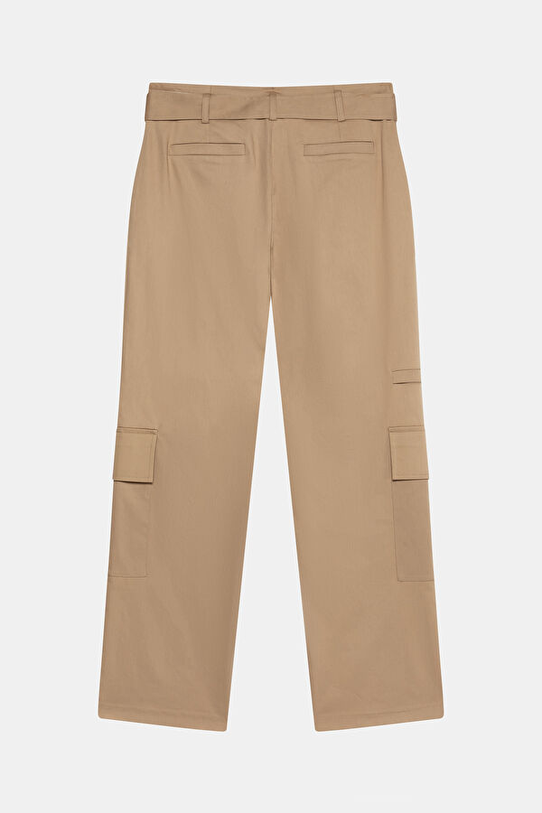 Camel Straight Leg Women's Trousers 2