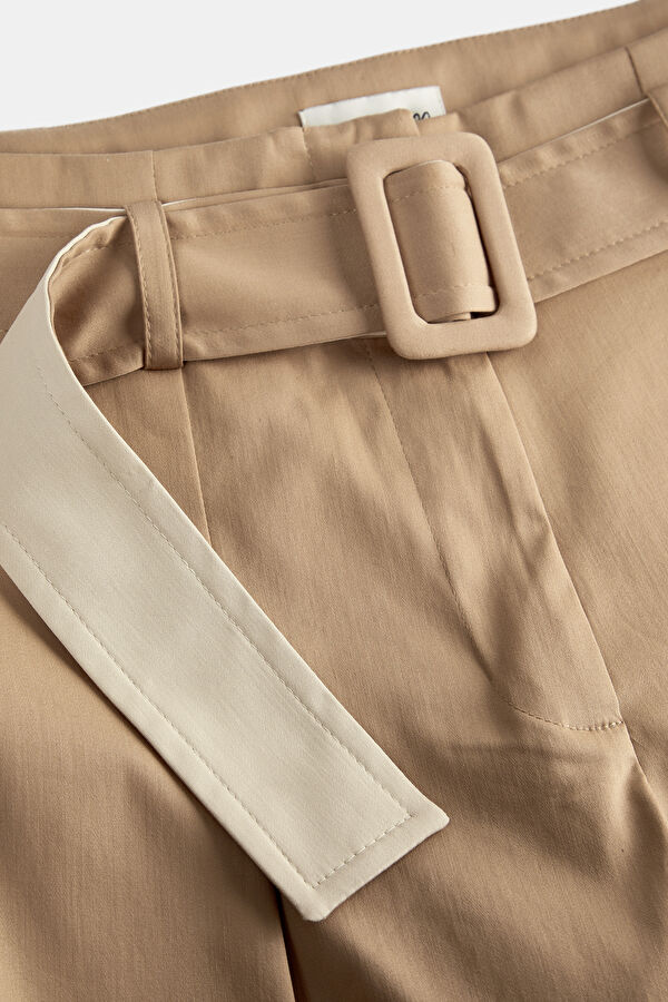 Camel Straight Leg Women's Trousers 3
